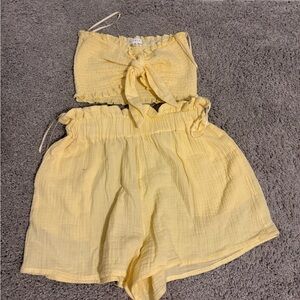 Yellow Two-Piece Women's Set